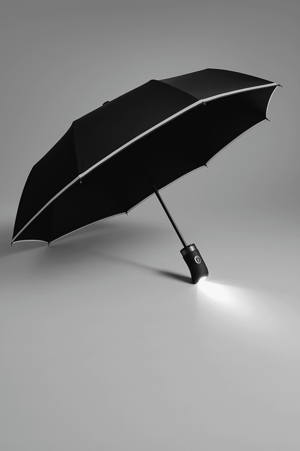 Parasol Automatyczny Odwrócony z Oświetleniem LED i Paskami Odbijającymi Światło