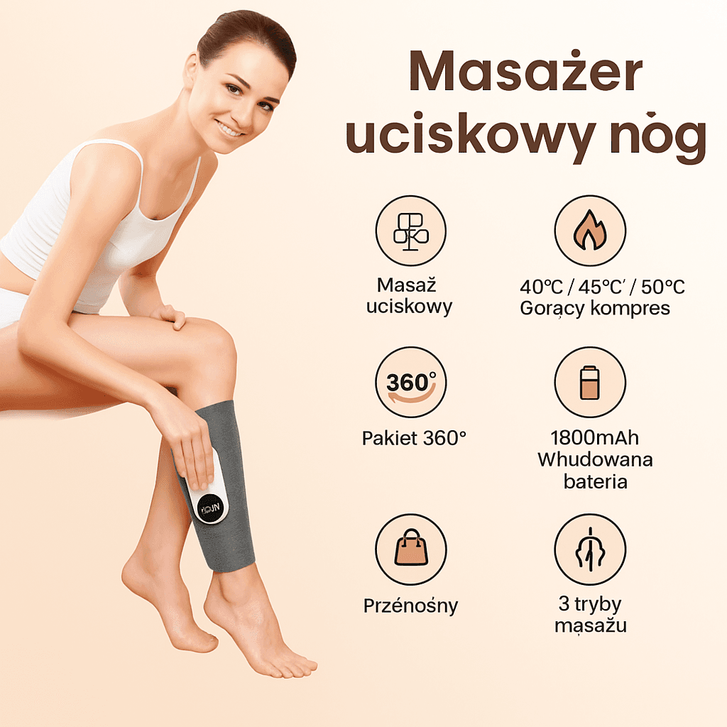 Masażer do Nóg z Funkcją Ogrzewania i Masażu Powietrznego