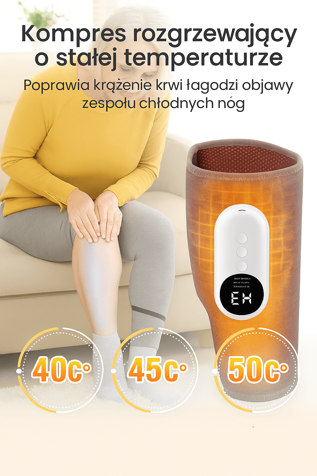 Masażer do Nóg z Funkcją Ogrzewania i Masażu Powietrznego