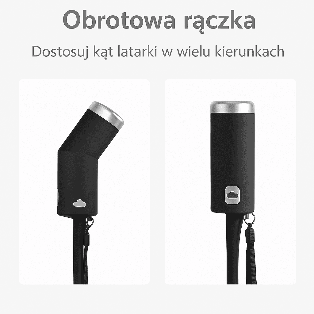 Parasol Automatyczny Odwrócony z Oświetleniem LED i Paskami Odbijającymi Światło